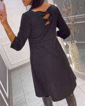 Φόρτωση εικόνας στο εργαλείο προβολής Συλλογής, Μονόχρωμο φόρεμα με φιόγκο στην πλάτη
