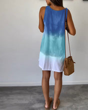 Φόρτωση εικόνας στο εργαλείο προβολής Συλλογής, Αμάνικο color block casual φόρεμα
