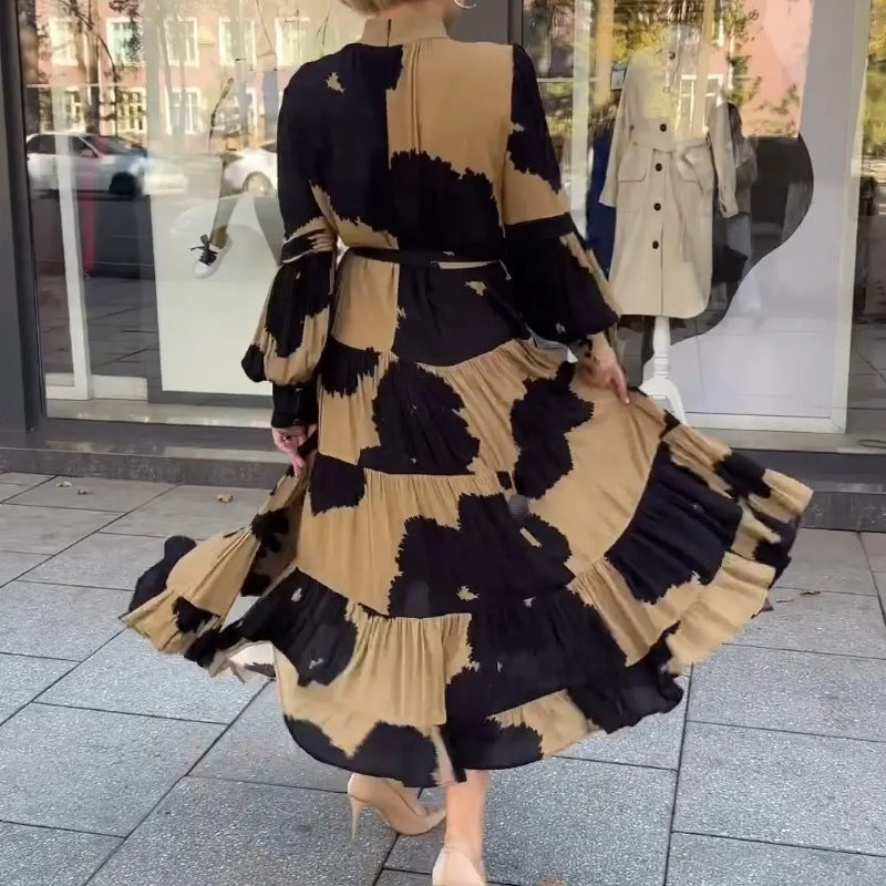 Φόρεμα ζιβάγκο με στάμπα συνονθύλευμα